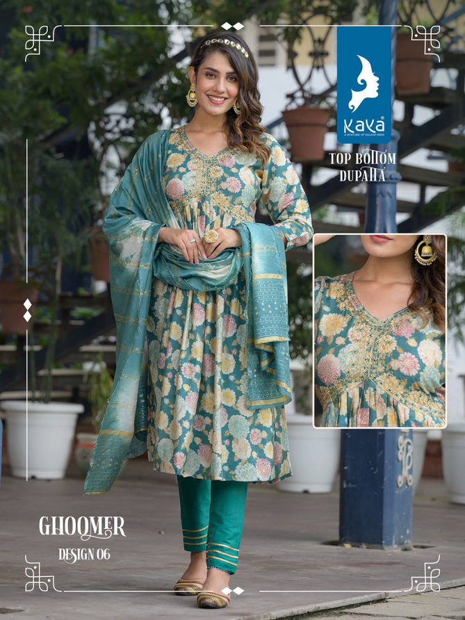 Kaya Ghoomer 01 Chanderi Model Readymade Suits Catalog
